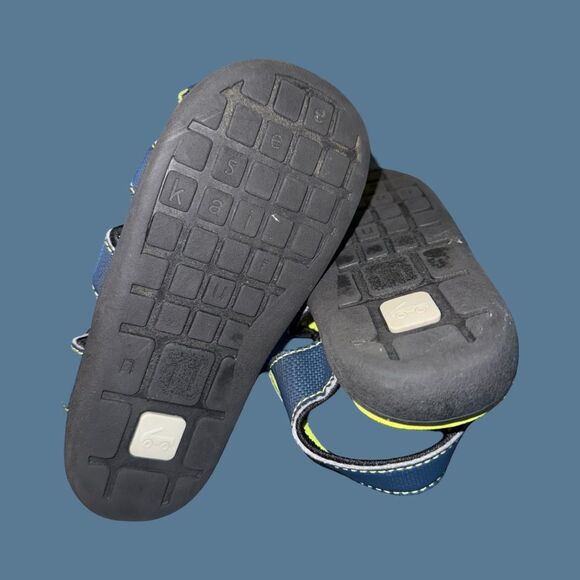 SEE KAI RUN Toddler Spencer Closed Toe Sandal In Navy/ Lime Size 11 - Picture 5 of 7